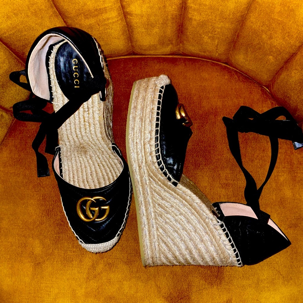 Gucci leather platform espadrille - Picture 2 of 4